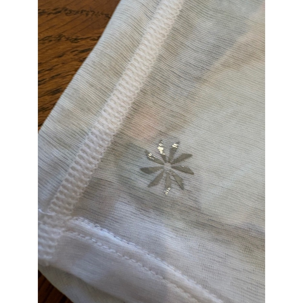Athleta Girl Perfect Pair Tank Kids XL 14 White Green Floral Camo Layered Top - Picture 5 of 8